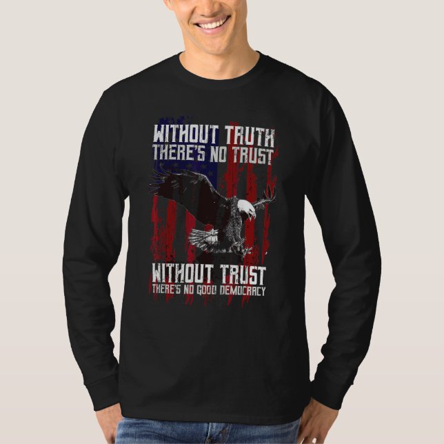 Eagle With American Flag T-Shirt (Front)