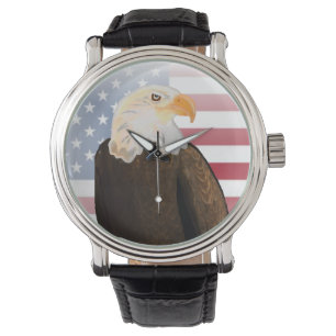 Eagle with Faded American Flag Watch