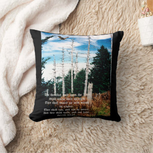 Eagle with Isaiah 40:31 Throw Pillow