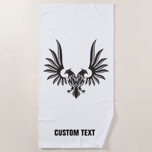 Eagle with two Heads Beach Towel