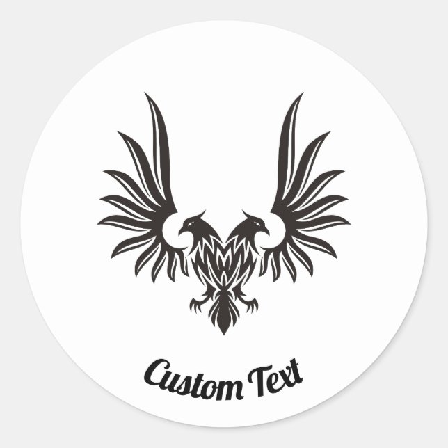 Eagle with two Heads Round Sticker (Front)