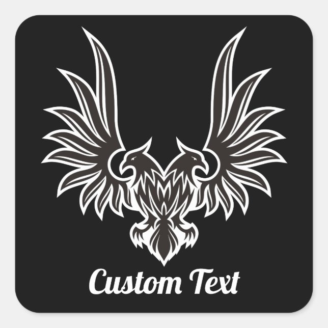 Eagle with two Heads Square Sticker (Front)