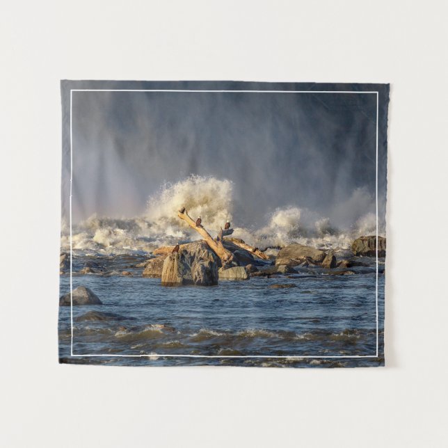 Eagles And Rough Water Tapestry (Front (Horizontal))