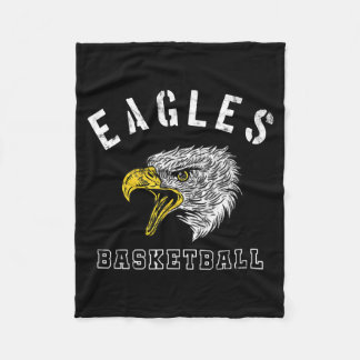 Eagles Basball School Spirit Team Mascot Game Fleece Blanket
