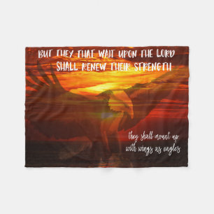 Eagles Bible Verse Fleece Blanket