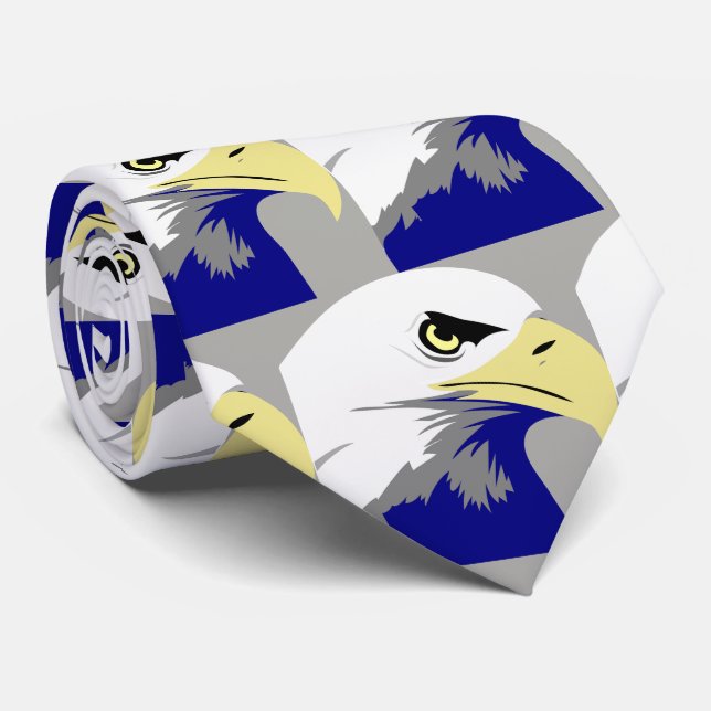 Eagles Blue Football Basketball Baseball Necktie (Rolled)