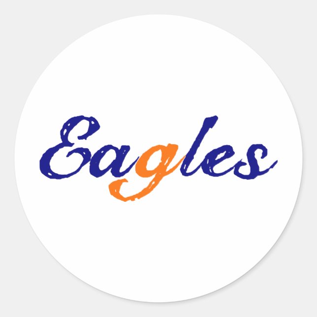 Eagles Classic Round Sticker (Front)