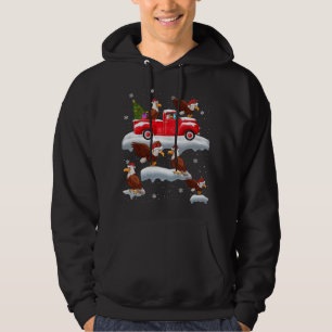 Eagles Driving Christmas Tree Red Truck Eagle Chri Hoodie
