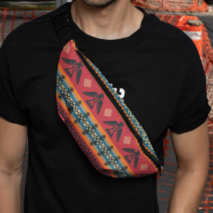 Eagles Ethnic Pattern On Native American Style Fanny Pack