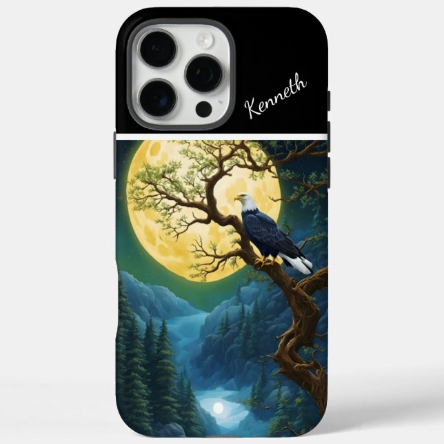 Eagle's Golden Moonlit Willow Scene Case-Mate iPhone Case (Back)