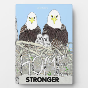 EAGLES HARRIET OZZIE M15 Es E17 E18 HOME STRONGER Plaque
