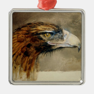 Eagle's Head (by John Ruskin) Metal Ornament