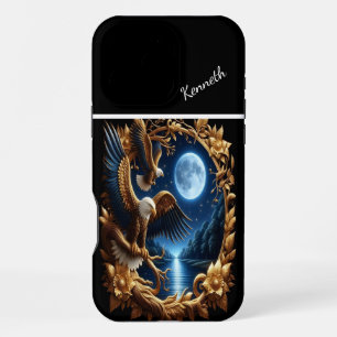 Eagle's moonlit ocean iPhone 16 pro max case