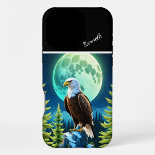 Eagle's Moonlit Vigil iPhone 16 Pro Max Case