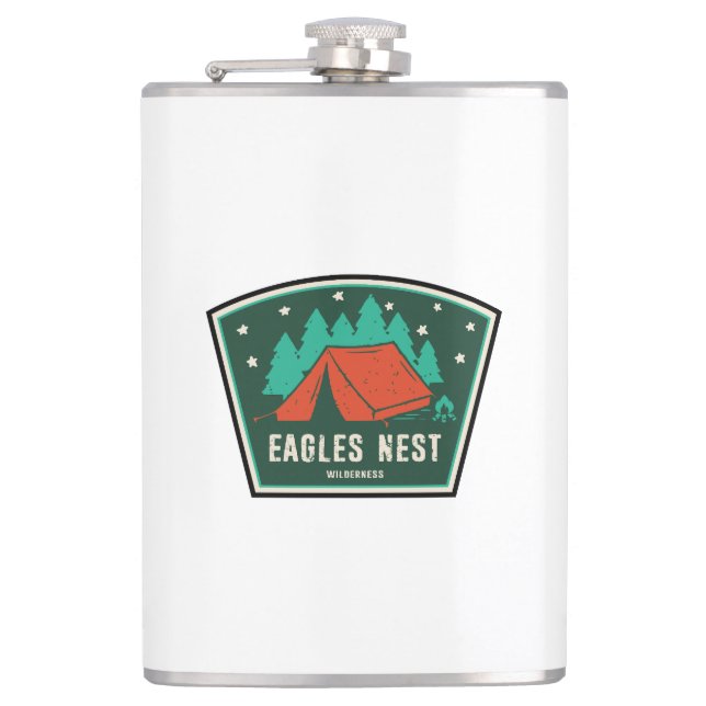 Eagles Nest Wilderness Colorado Camping Hip Flask (Front)