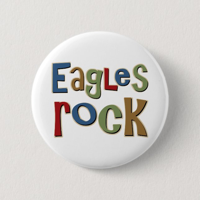 Eagles Rock 2 Inch Round Button (Front)