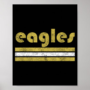 Eagles School Spirit Pep Rally Game Sports Gold Poster