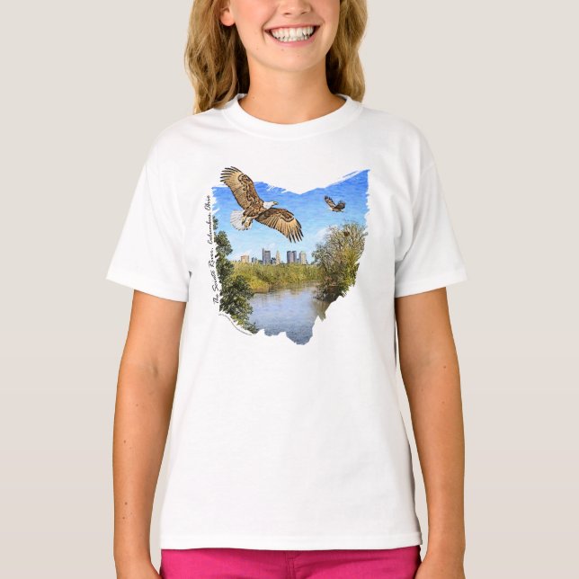 Eagles Scioto River Columbus Ohio Girls T-Shirt (Front)