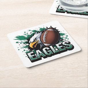 Eagles square paper coaster