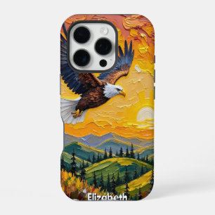 Eagle's Sunset Over Rolling Hills iPhone 16 Pro Case