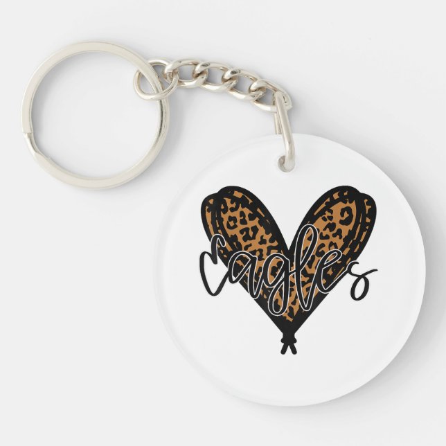 Eagles Teacher Student School Sports Fan Team Spir Keychain (Front)