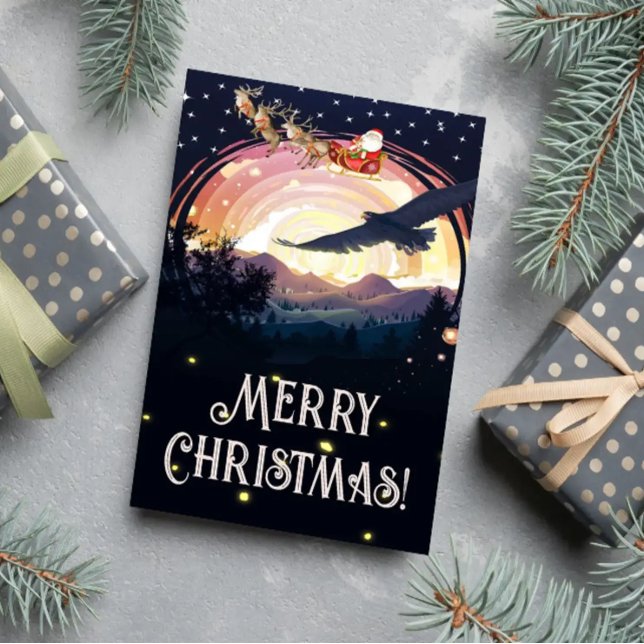 Eagle's Watch Over Santa Card (Creator Uploaded)