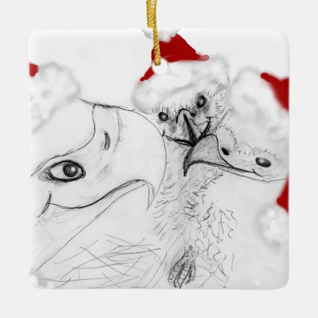Eaglets E7 and E8 Christmas Ornament (Front)