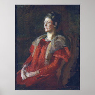 Eakins - Study For A Portrait Of Mrs Charles Poster
