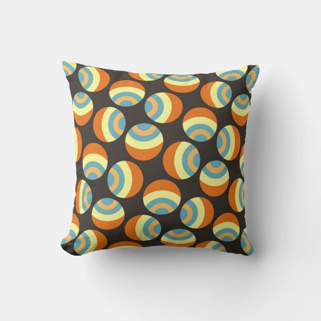 Eames Circles 7 Throw Pillow (Front)