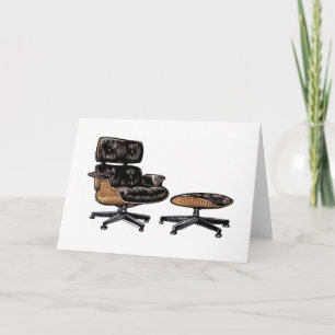 Eames Lounge Chair and Ottoman Greeting Card