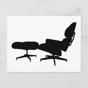 Eames Lounge Chaise & Carte Postale Ottomane