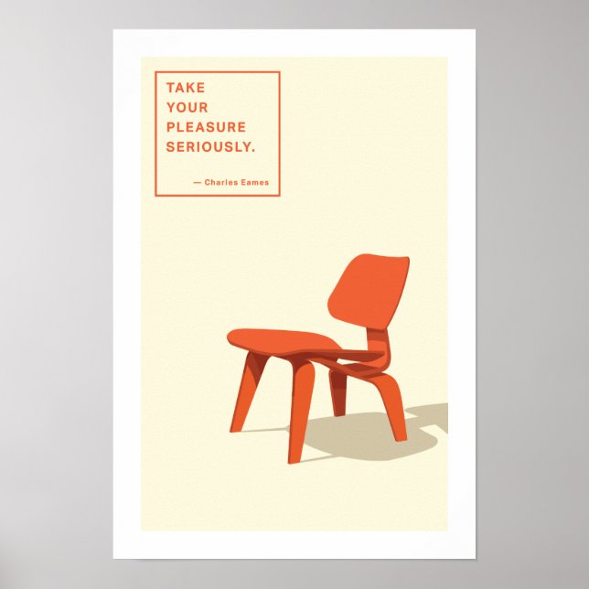 Eames Moulded Plywood Chair Print (Front)