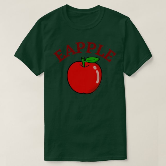 Eapple eapple vegetarian funny design 15 T-Shirt (Design Front)