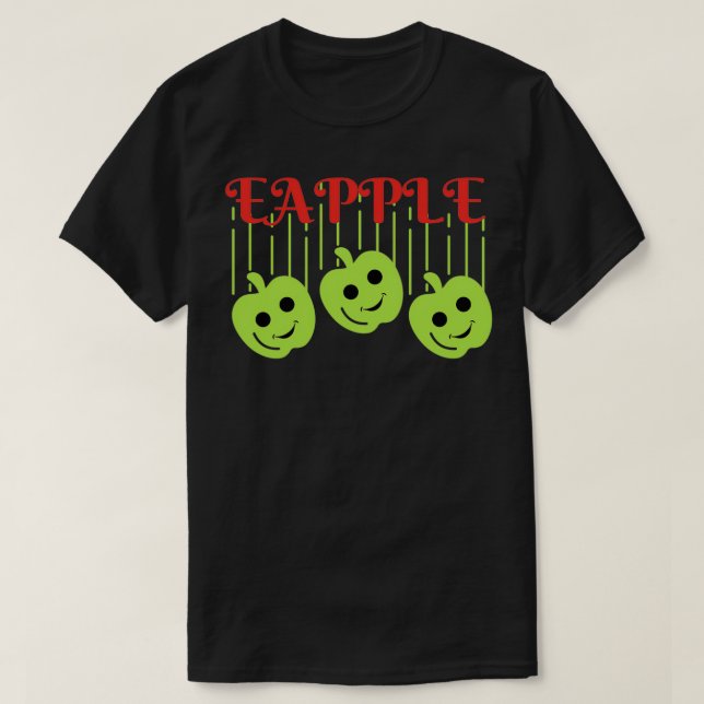 Eapple Green apples smiling apples 3 T-Shirt (Design Front)