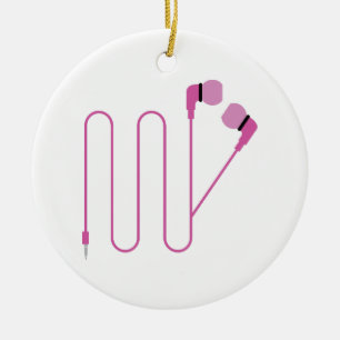 Ear Buds Ceramic Ornament