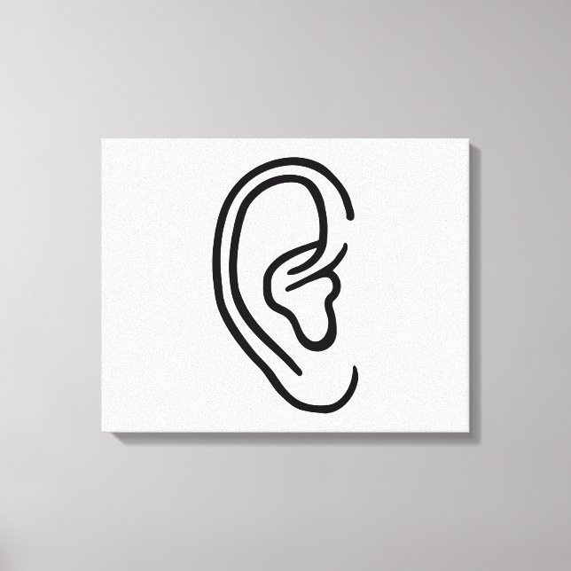 Ear Canvas Print (Front)