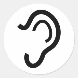 Ear Classic Round Sticker