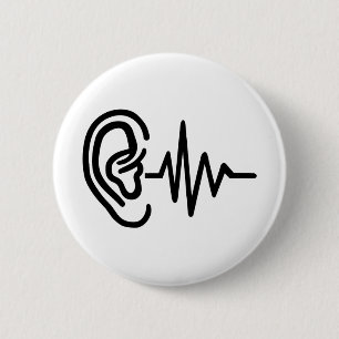Ear frequency 2 inch round button