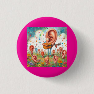 Ear Guitar Recital: Playing By Ear 1 Inch Round Button
