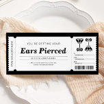 Ear Piercing Gift Certificate Voucher Invitation<br><div class="desc">Ear Piercing Gift Certificate Voucher Invitation. Earring icons created by Smashicons - Flaticon.</div>