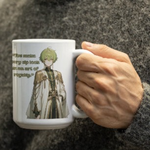 Ear piercing Royal Anime Guy  Coffee Mug