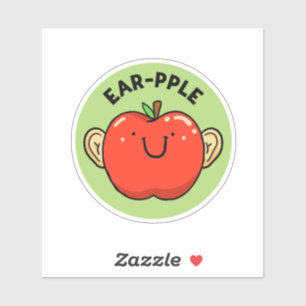 Ear-pple Fruit Apple Pun Die-Cut