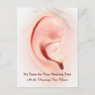 Ear Testing Otolaryngology Appointment Reminder Postcard