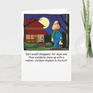 Earl and the Rubber Chicken Humourous Birthday Card