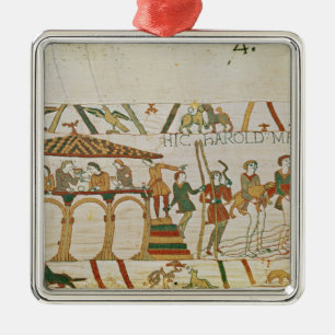 Earl Harold  dines and then sets sail Metal Ornament