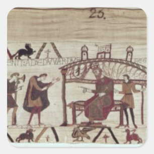 Earl Harold return to England to visit King Square Sticker