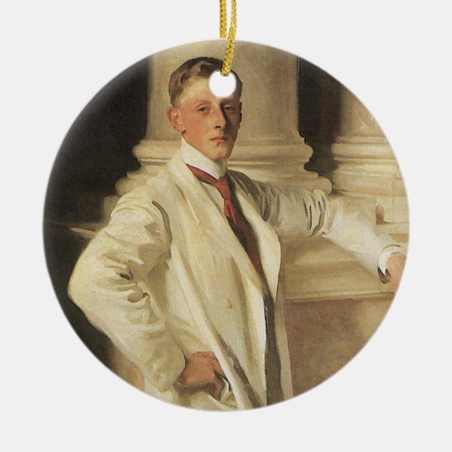 Earl of Dalhousie by John Singer Sargent Ceramic Ornament (Front)