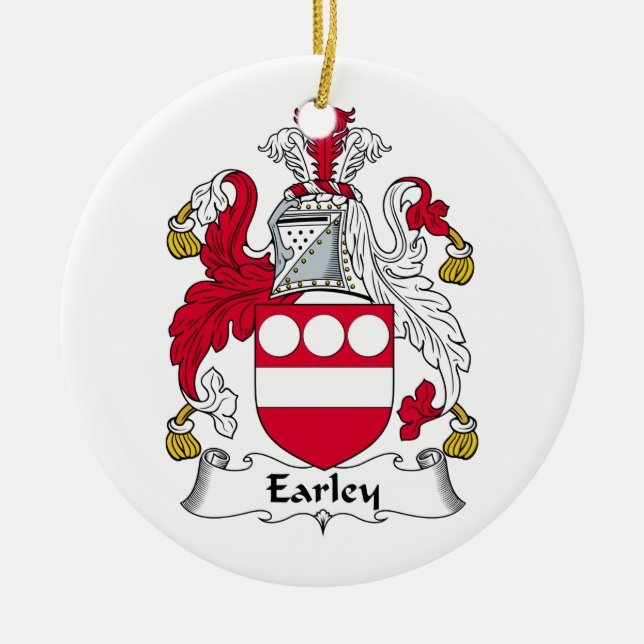 Earley Family Crest Ceramic Ornament (Front)