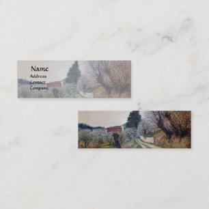 EARLIEST SPRING IN VERNALESE / Tuscany Landscape Mini Business Card