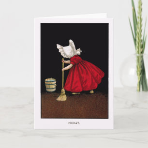Early 1900's Friday Sunbonnet Sue Greeting Card